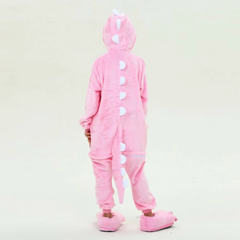 Etaya Kids Pink Dinosaur Kigurumi Onesies Pajamas Animal Costumes - Image 7