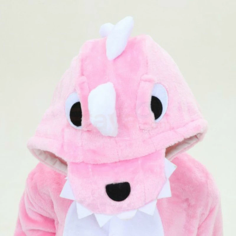 Etaya Kids Pink Dinosaur Kigurumi Onesies Pajamas Animal Costumes - Image 12