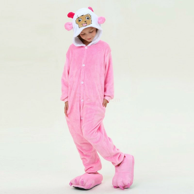 Etaya Kids Pretty Goat Kigurumi Animal Onesies Pajamas - Image 3