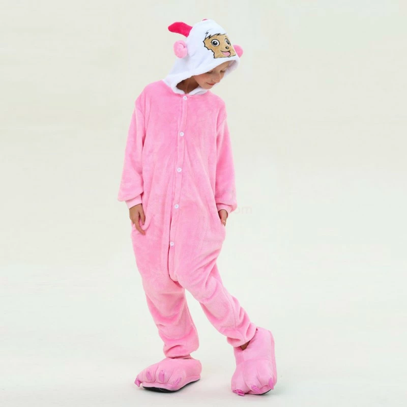 Etaya Kids Pretty Goat Kigurumi Animal Onesies Pajamas - Image 4