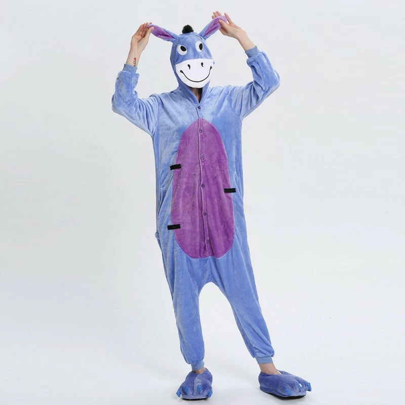 Etaya Eeyore Donkey Kigurumi Animal Onesie Pajama Costumes For Adult - Image 7