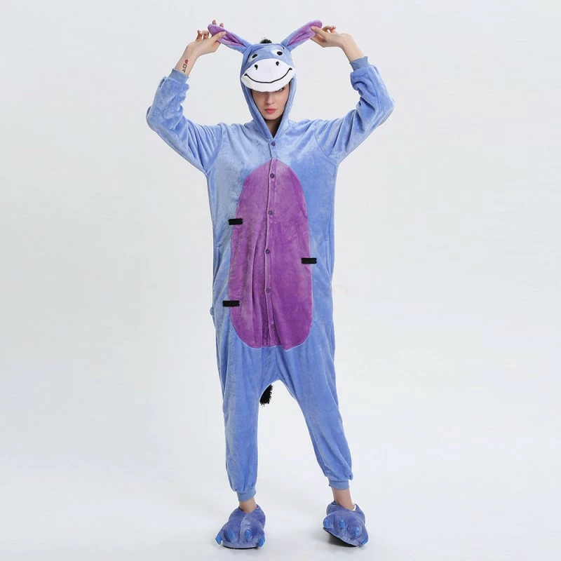 Etaya Eeyore Donkey Kigurumi Animal Onesie Pajama Costumes For Adult - Image 10