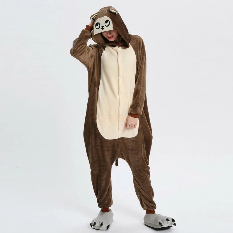 Etaya Brown Monkey Kigurumi Animal Onesie Pajama Costumes For Adult - Image 10