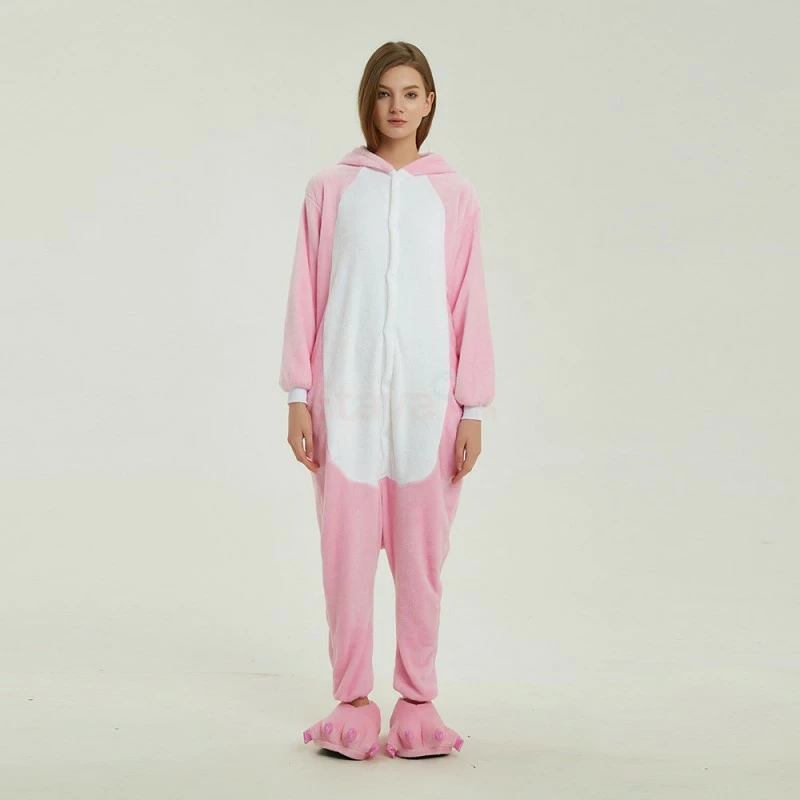 Etaya Pink Hippo Kigurumi Animal Onesie Pajama Costumes For Adult - Image 2