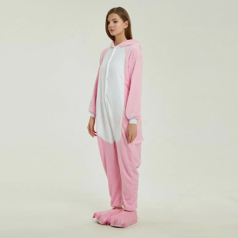 Etaya Pink Hippo Kigurumi Animal Onesie Pajama Costumes For Adult - Image 3